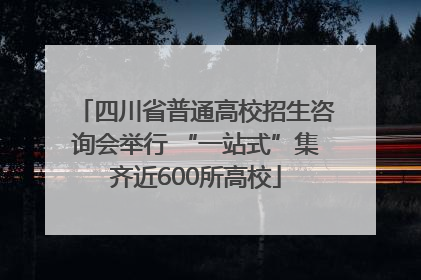 四川省普通高校招生咨询会举行 “一站式”集齐近600所高校